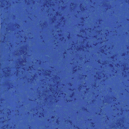 BLUE "COBALT" FAIRY FROST PEARLIZED METALLIC cotton fabric by the half yard MICHAEL MILLER!