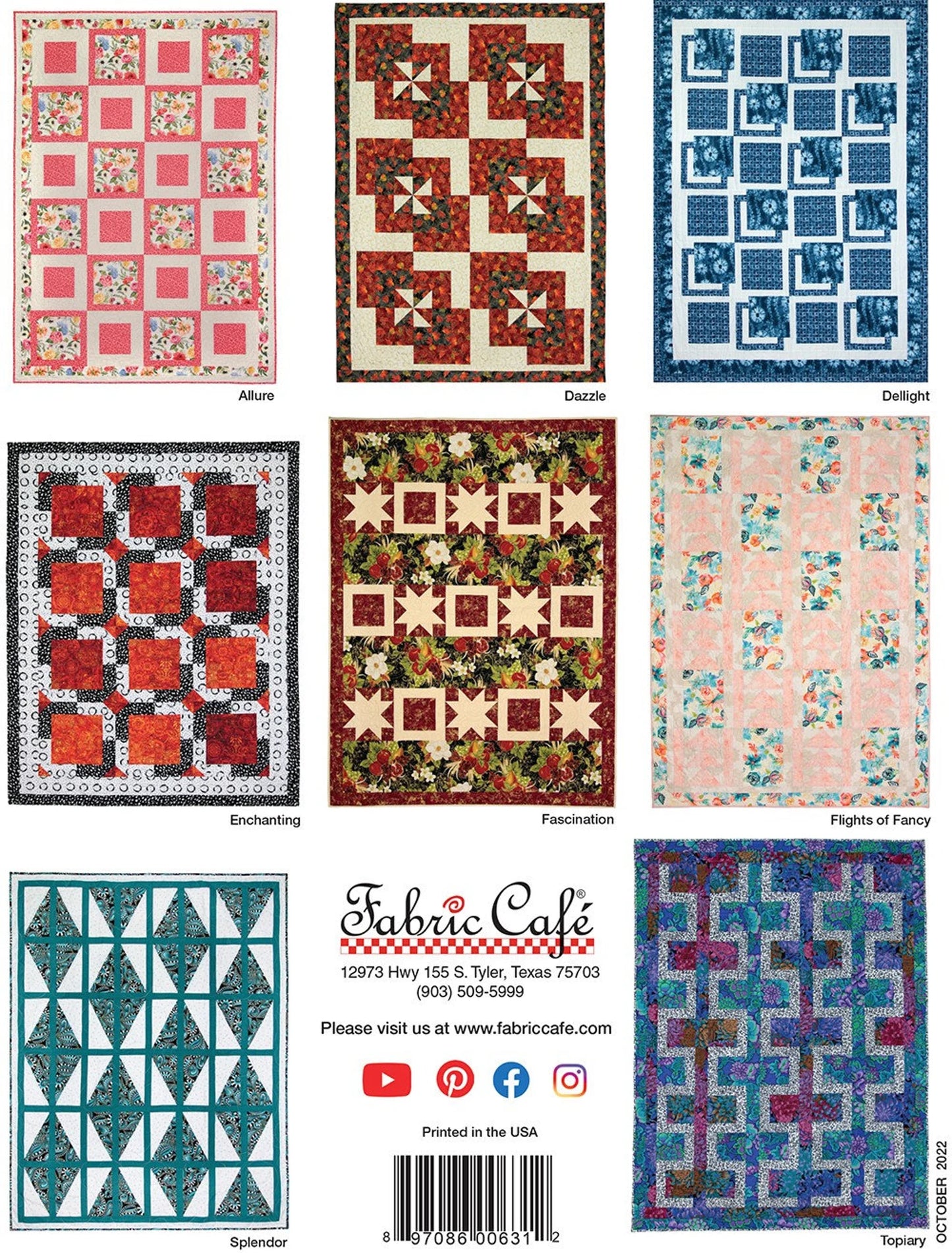 THE MAGIC OF 3 YARD QUILTS 8 quilt designs DONNA ROBERTSON For FABRIC CAFE!