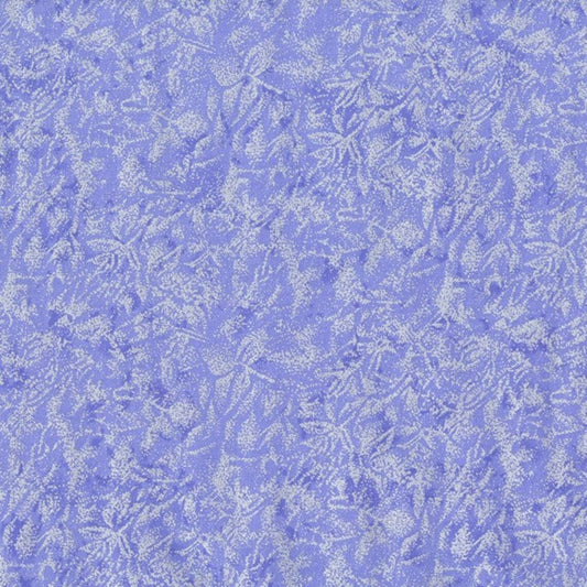 PERIWINKLE "BLIZZARD" FAIRY FROST PEARLIZED METALLIC cotton fabric by the half yard MICHAEL MILLER!