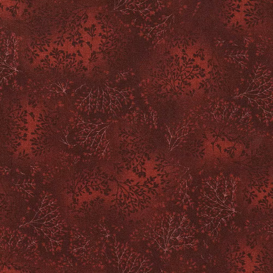 FUSION BRANCHES ~ BORDEAUX ~ MAROON BLENDER cotton fabric by the half yard ROBERT KAUFMAN!