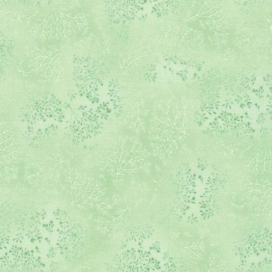 FUSIONS ~ CELERY ~ GREEN BLENDER BRANCHES cotton fabric by the half yard ROBERT KAUFMAN!