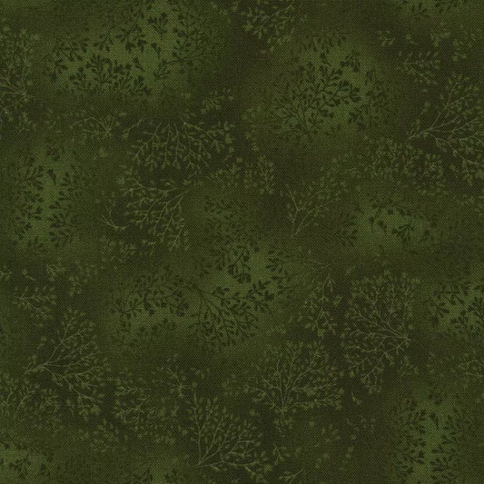 FUSIONS ~ FOREST GREEN ~ GREEN BLENDER BRANCHES cotton fabric by the half yard ROBERT KAUFMAN!