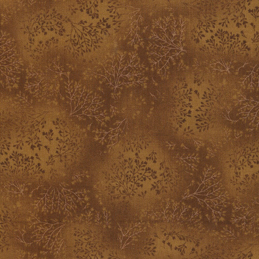 FUSIONS ~ TEA ~ BROWN BLENDER BRANCHES cotton fabric by the half yard ROBERT KAUFMAN!